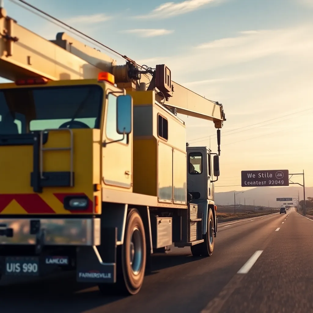 Servicio de grúas Farmersville Crane Llc: asistencia 24/7 en Fortuna 1 Farmersville Crane Llc